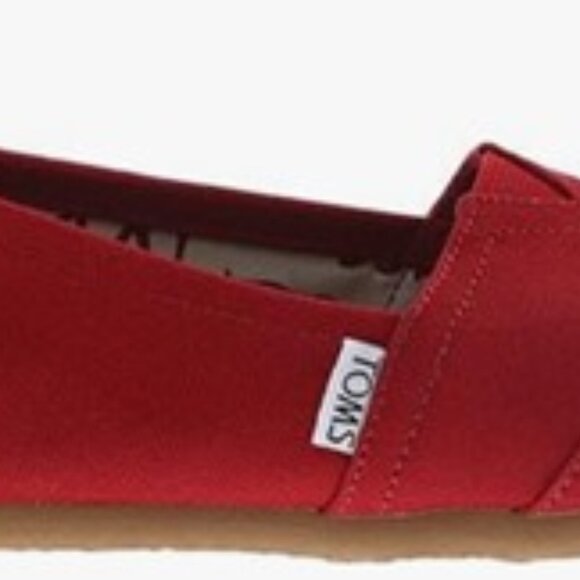 TOMS Classic Red Canvas Women Slip on size 5 - Picture 11 of 16